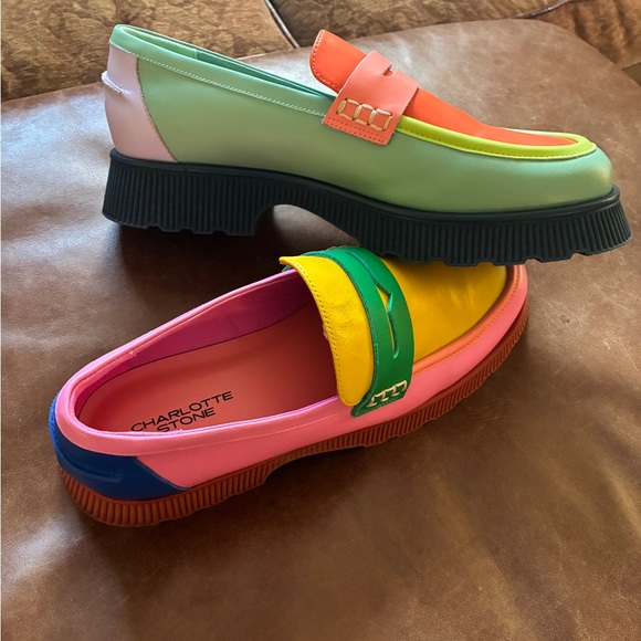 Charlotte Stone Adam lug sole penny loafers in Solimar color Women’s 15 - Picture 6 of 10